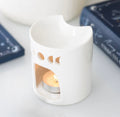 White Crescent Moon Wax Burner