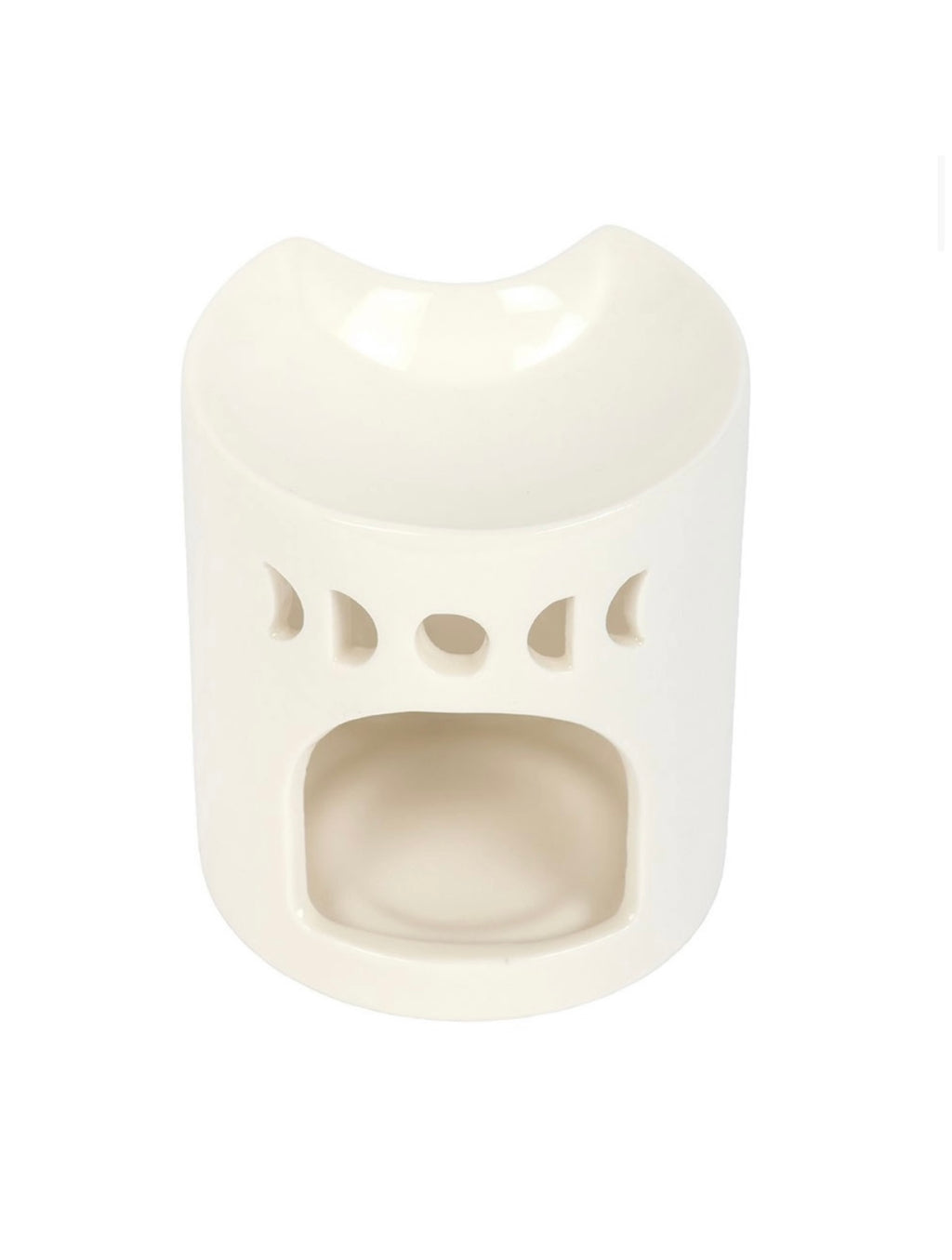 White Crescent Moon Wax Burner