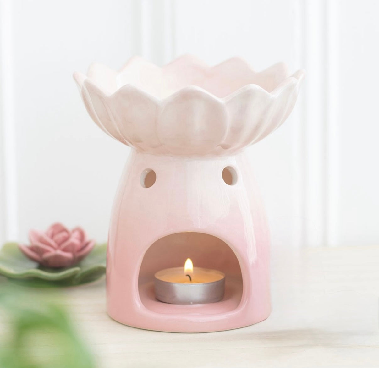 Pink Water Lily Wax Melt Burner