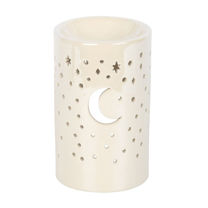 Iridescent White Moon Pillar Wax Melt Burner