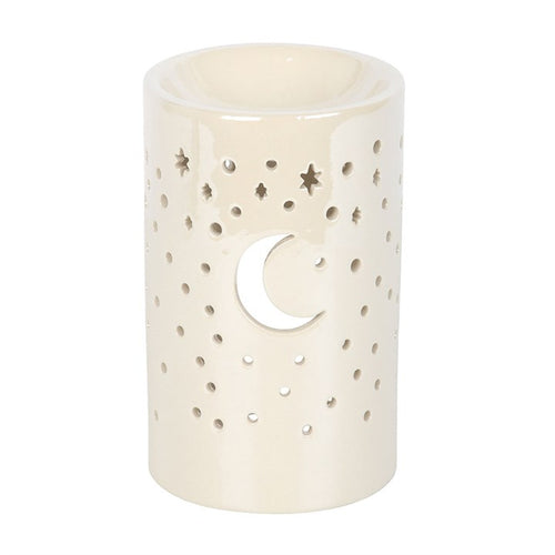Iridescent White Moon Pillar Wax Melt Burner